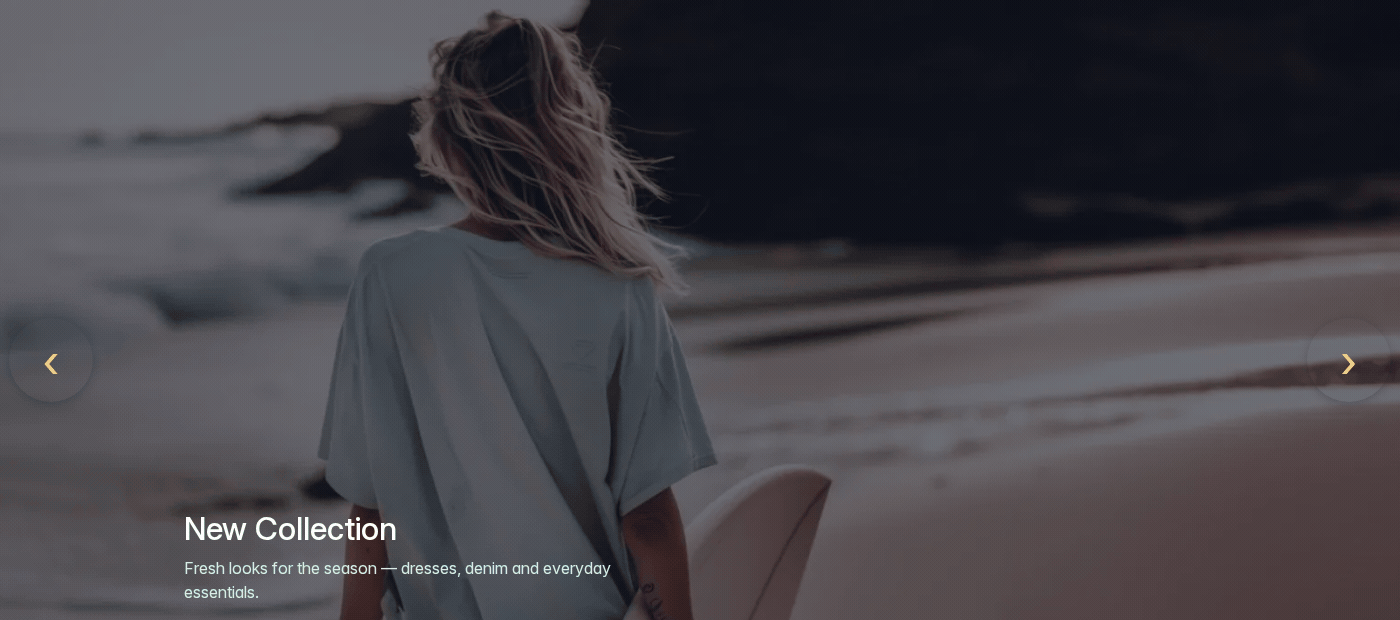 Storefront slider