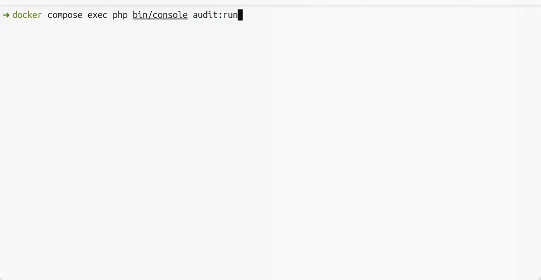 Live audit — the Attacker vs Reviewer feed streaming to the validated report