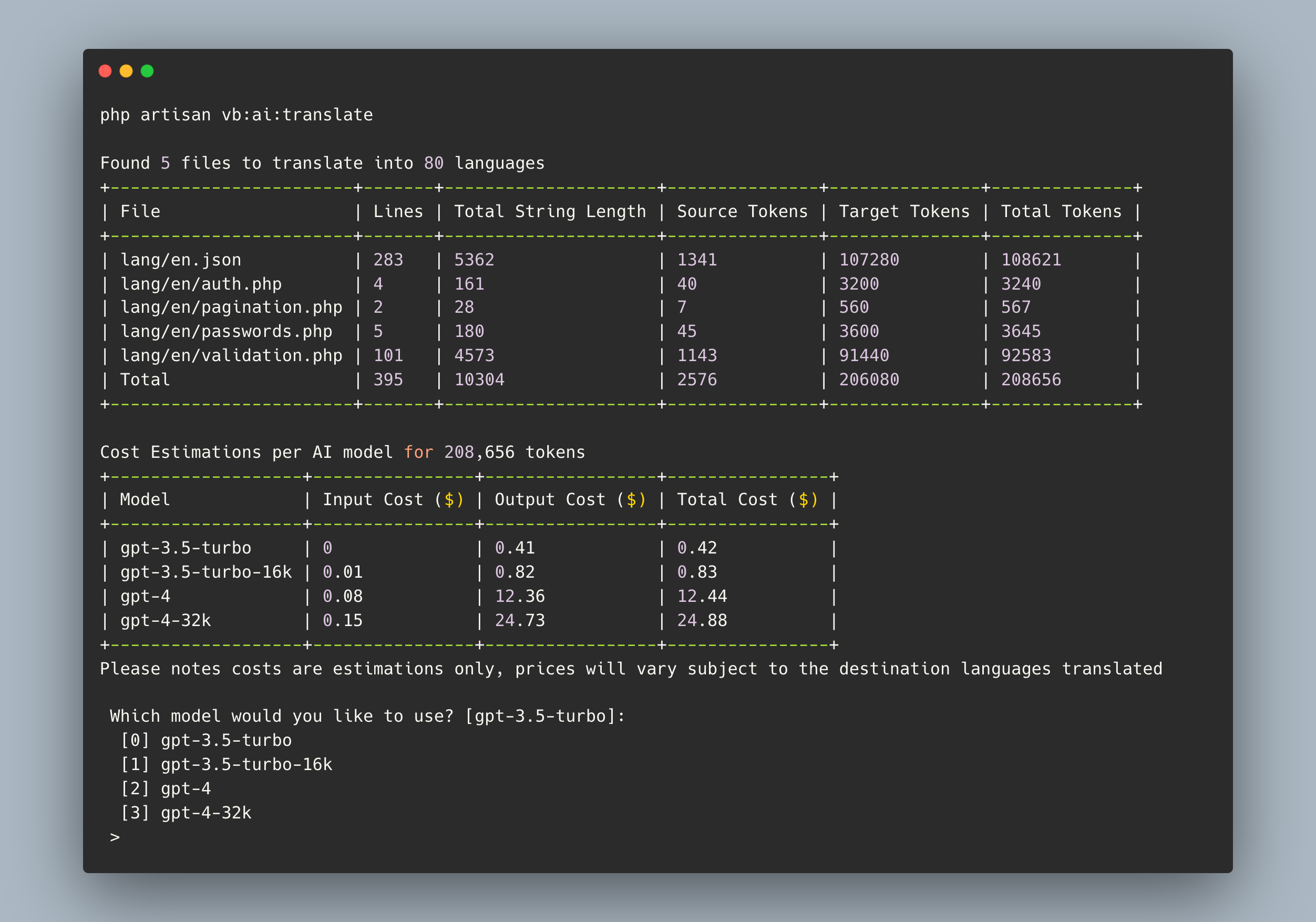 php artisan vb:ai:translate