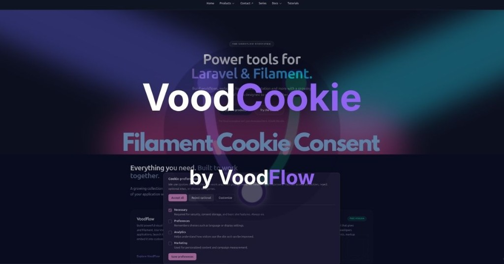 VoodCookie — Filament Cookie Consent by VoodFlow