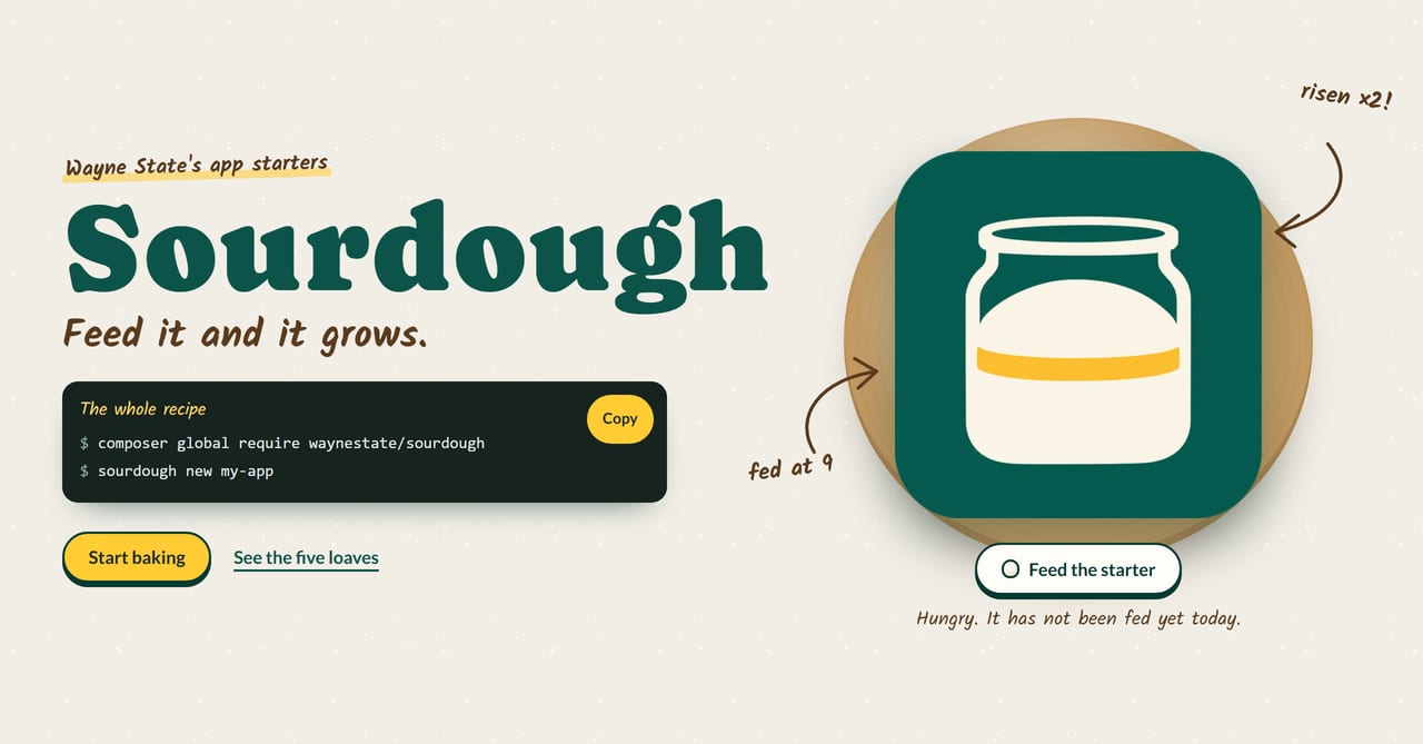 Sourdough: dough in a jar, risen past its gold band