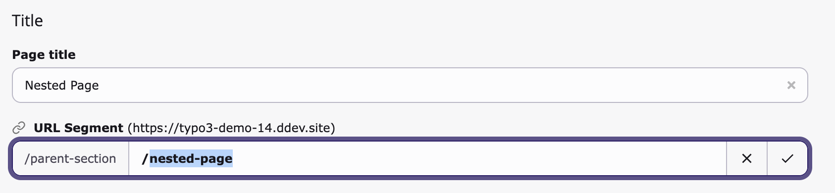 Last segment editing