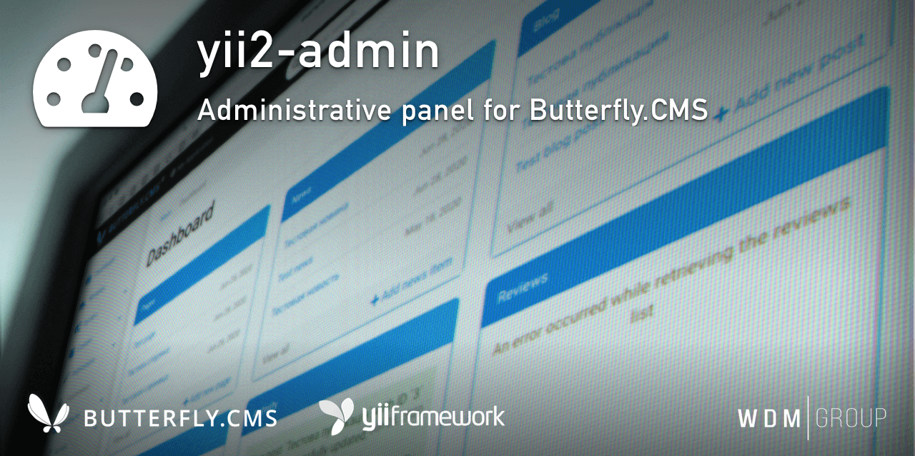 Administrative panel for Butterfly.CMS