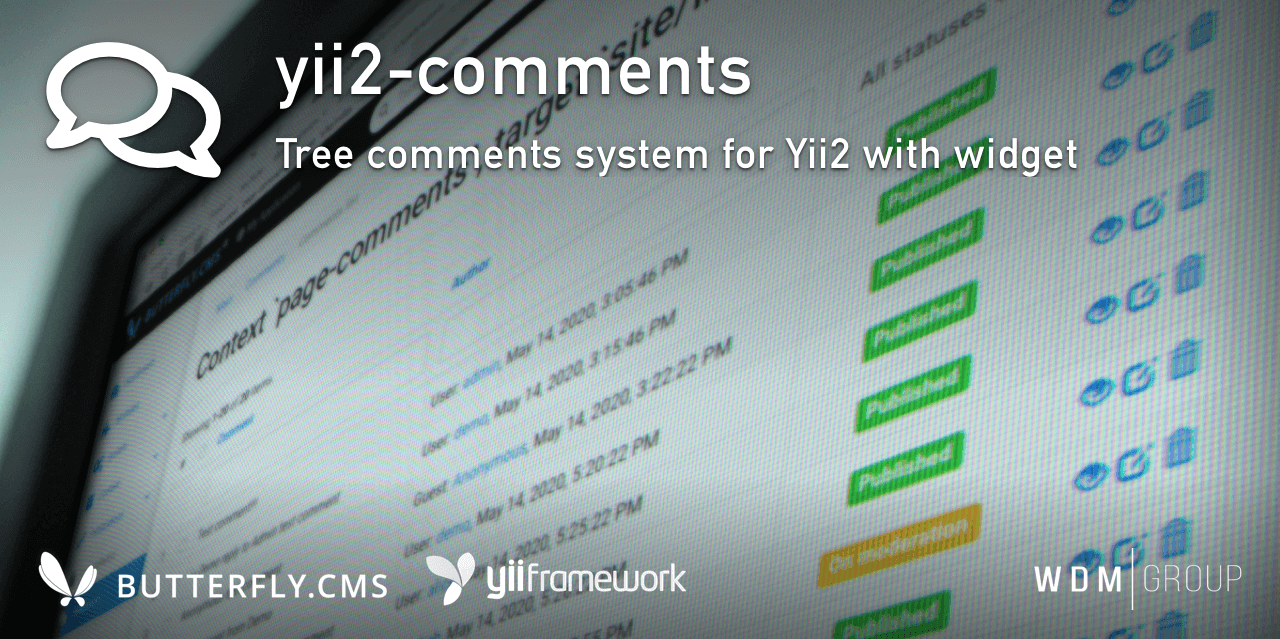 Yii2 Comments Module