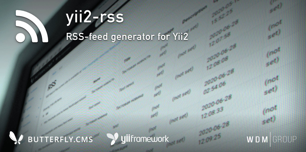 Yii2 RSS module