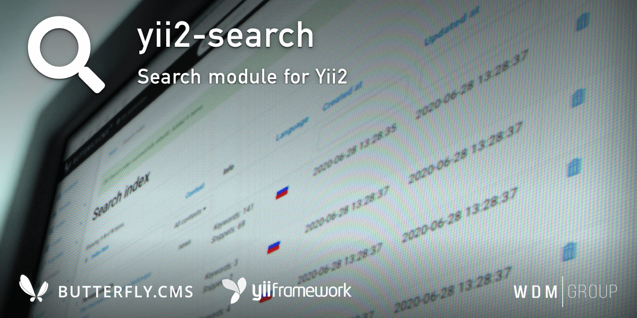Yii2 Search module