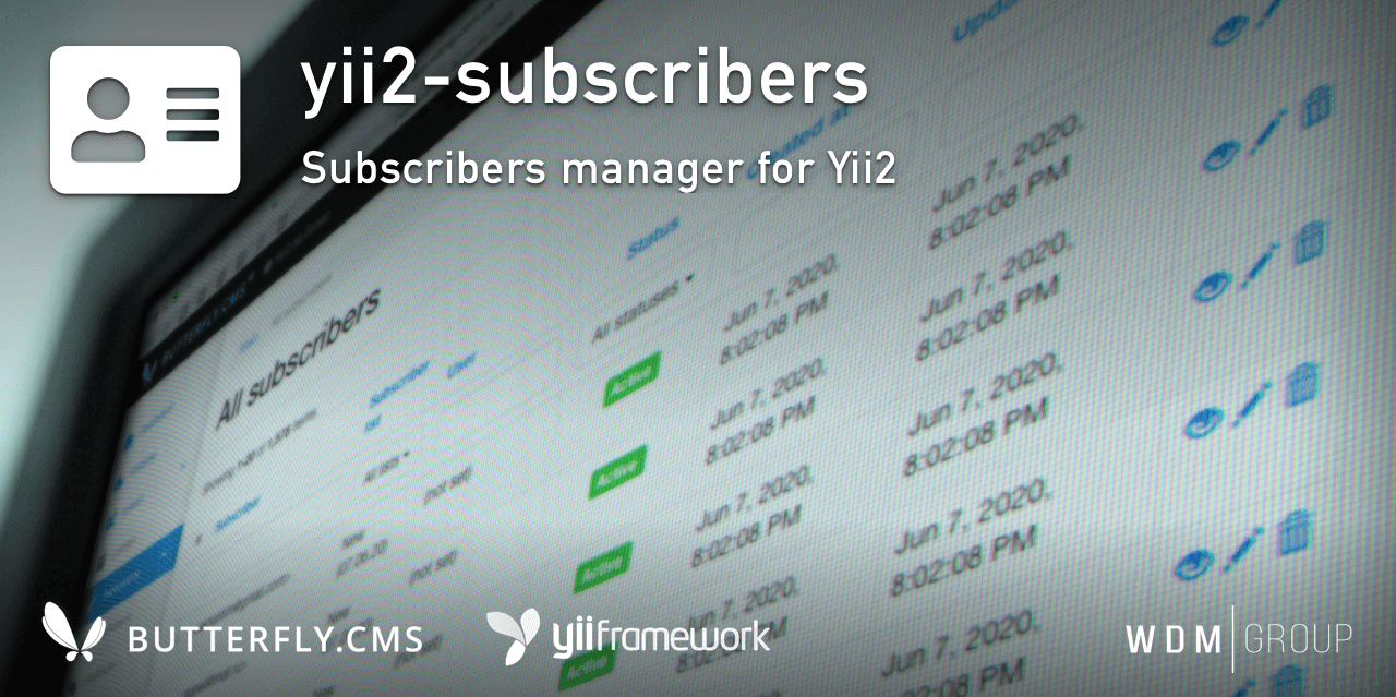 Yii2 Subscribers