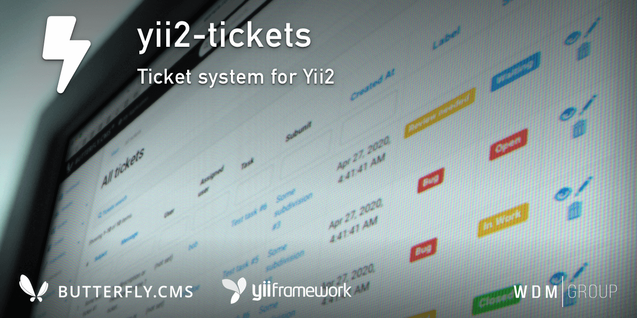 Yii2 Tickets Module