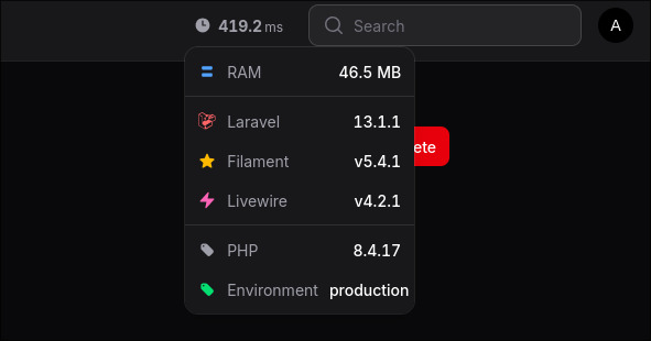 Stats dropdown