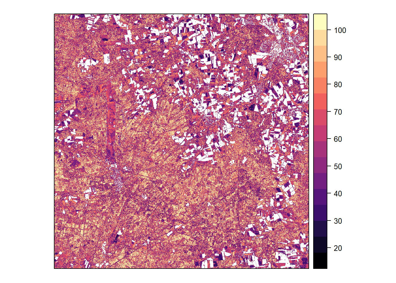 Classification probability (maximum among species) calculated by the model