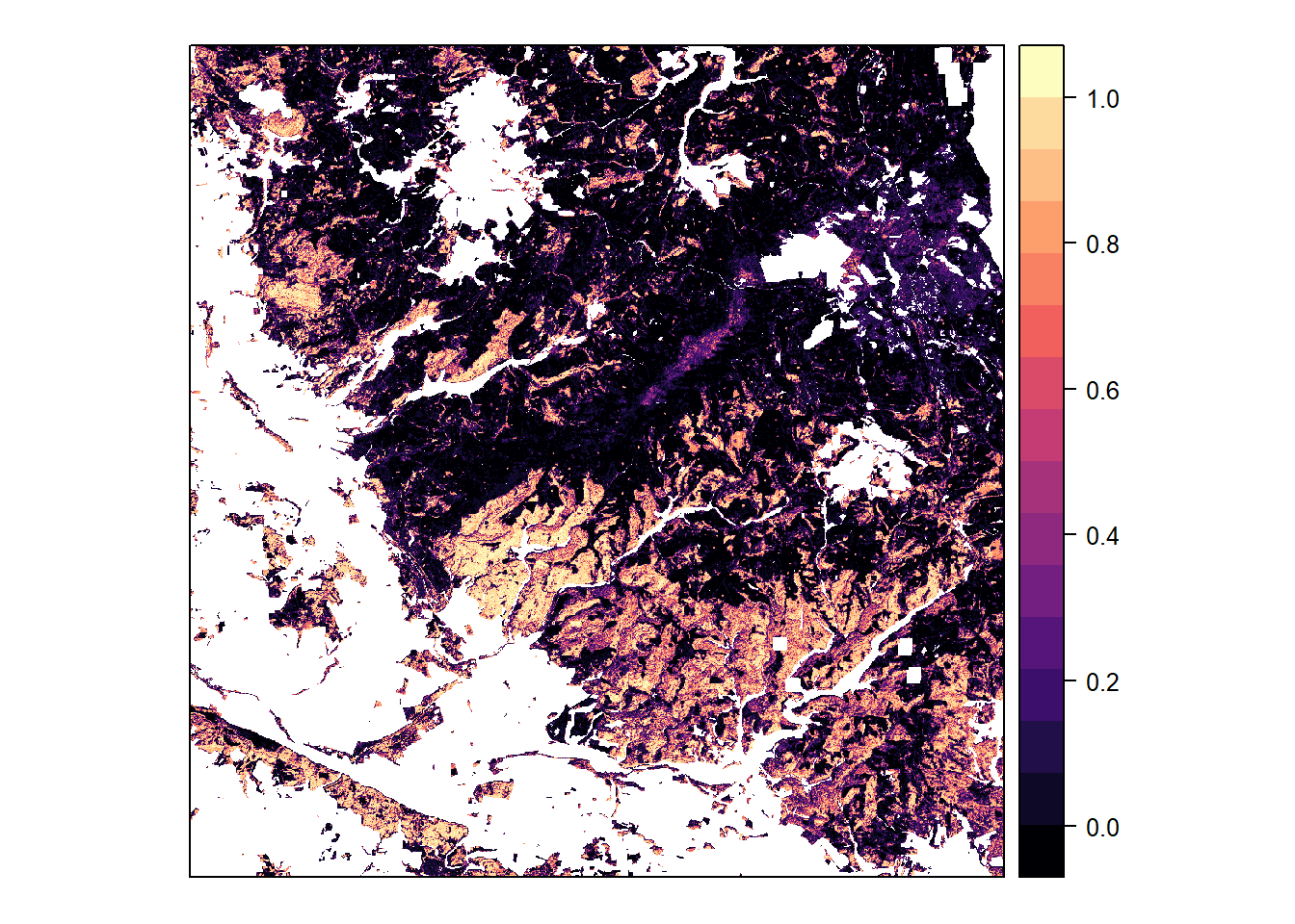 Classification probabilities for beech, based on 6-class model