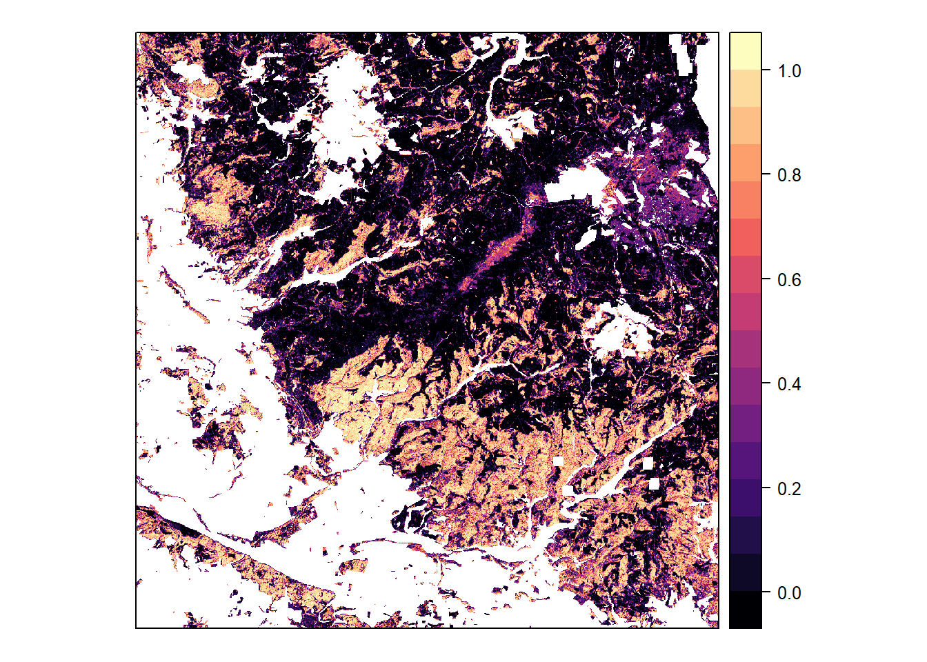 Classification probabilities for beech, based on 4-class model