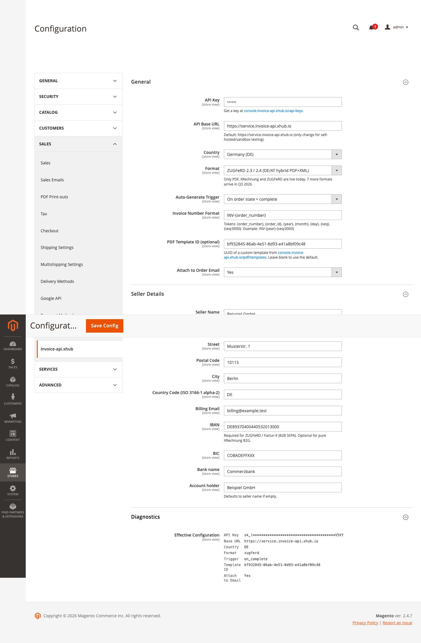 All settings expanded