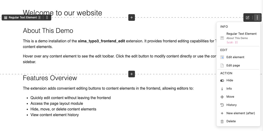 Frontend Edit