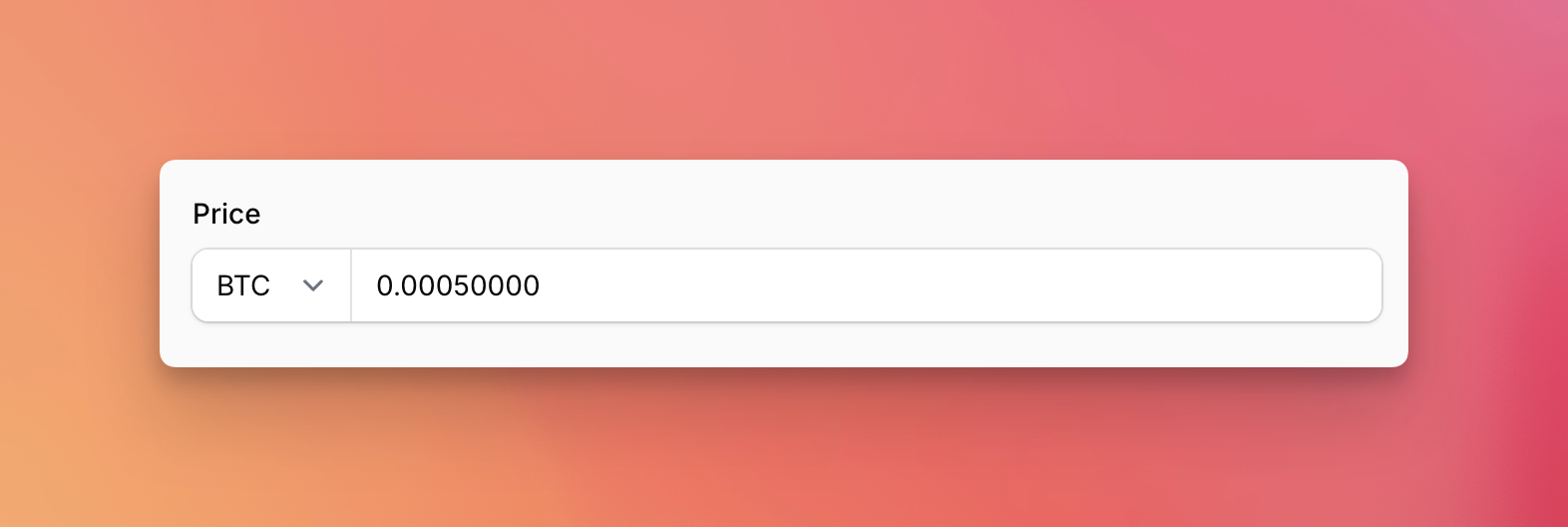 MoneyField Changeable Currency Light