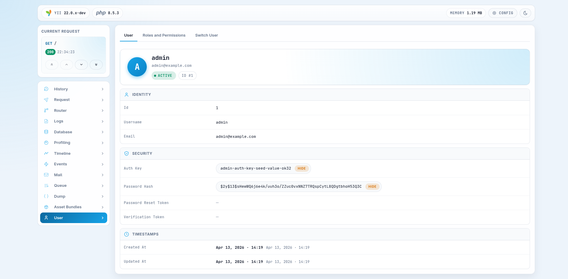 User panel