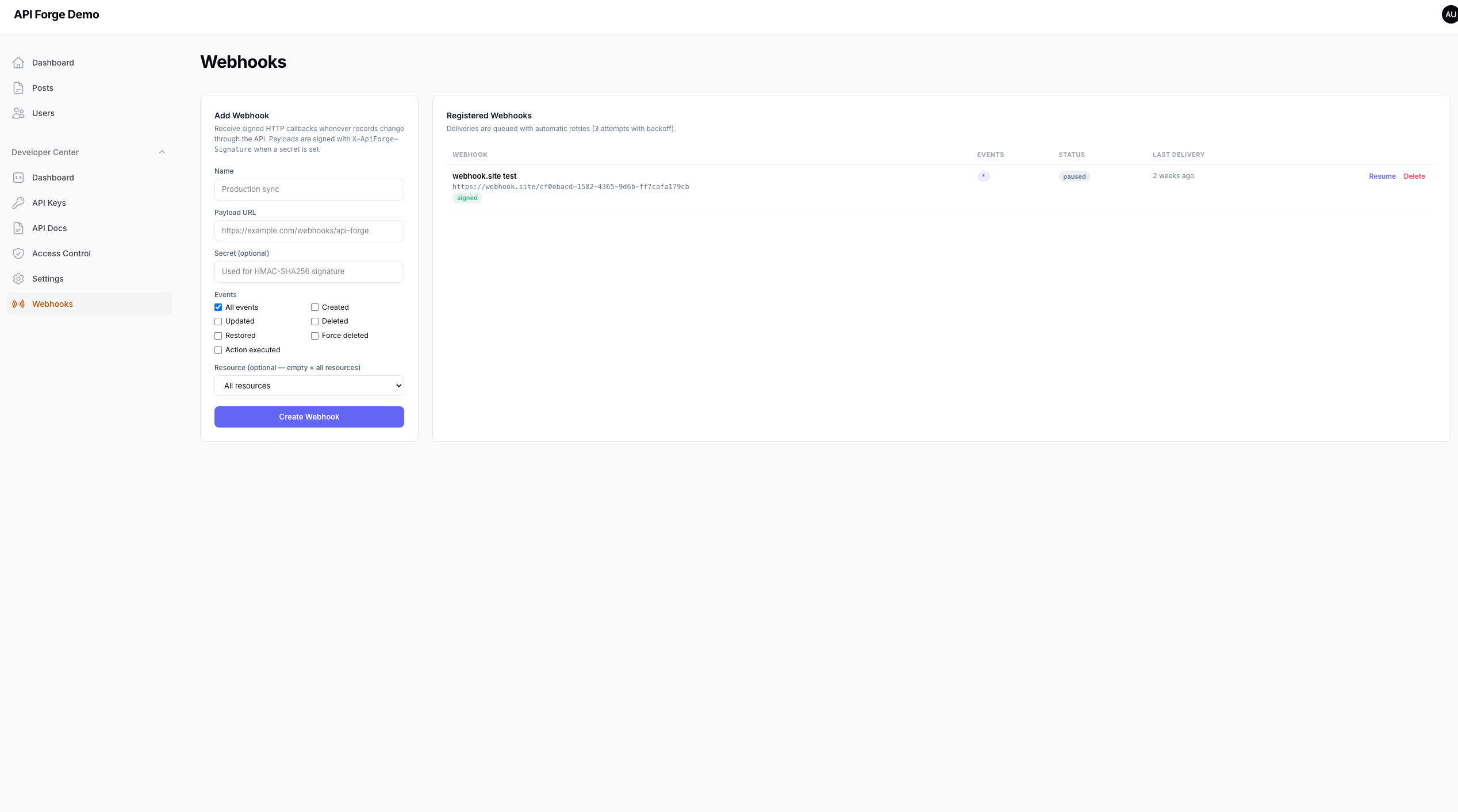 Webhooks