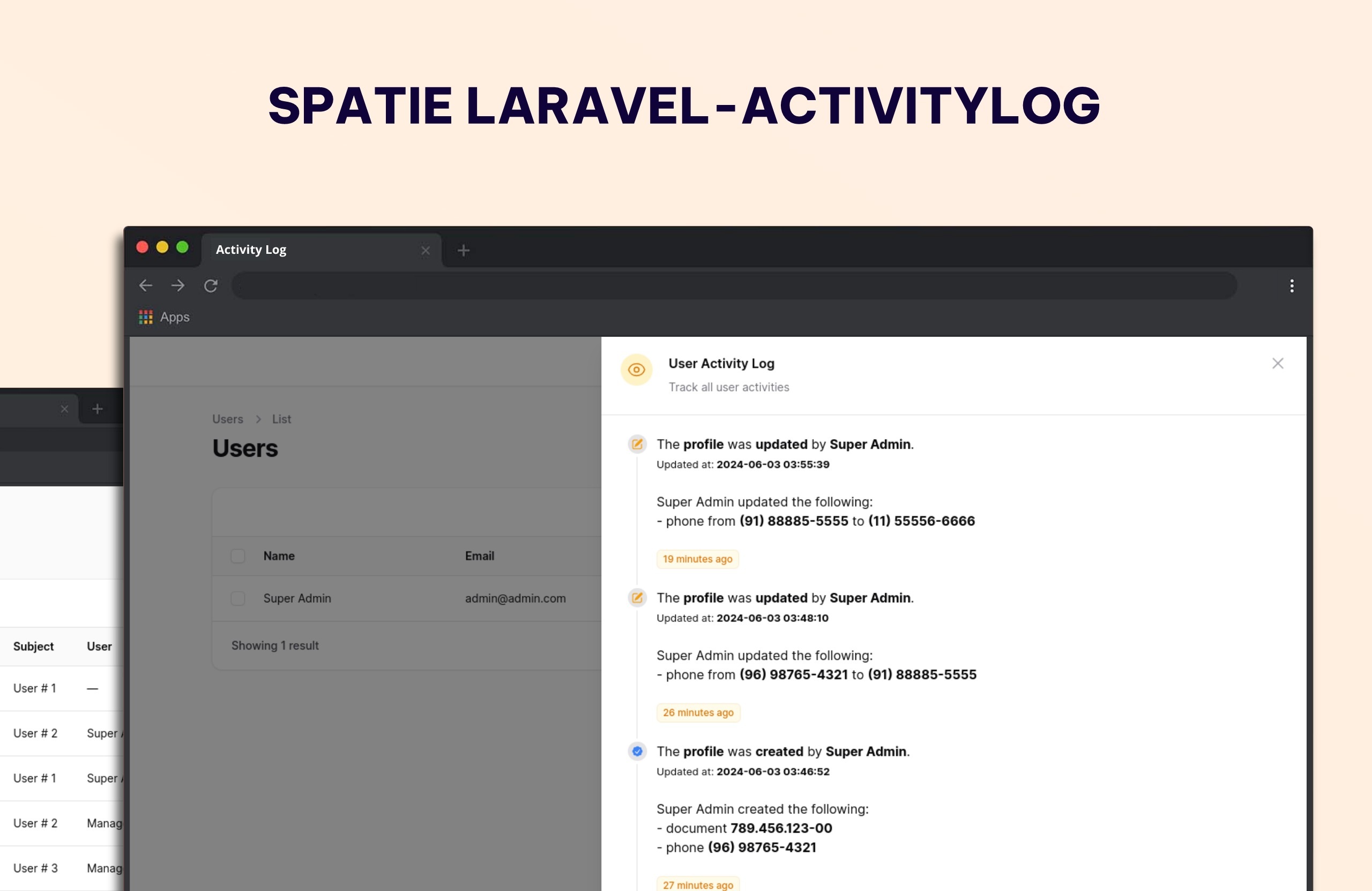 Screenshot of Application Feature
