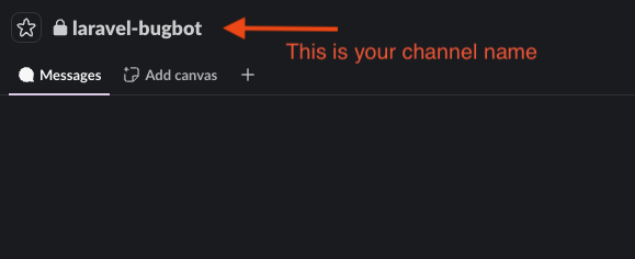 Click the Slack channel name
