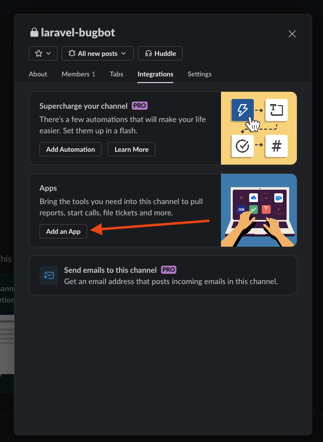 Click Add an App