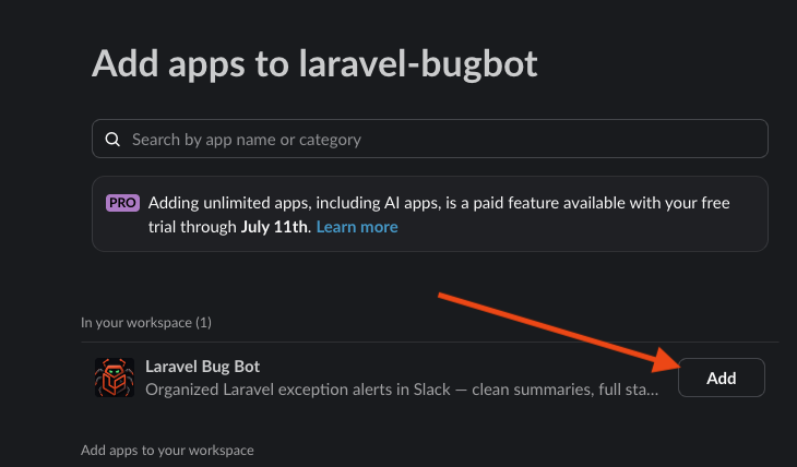Add Laravel Bug Bot