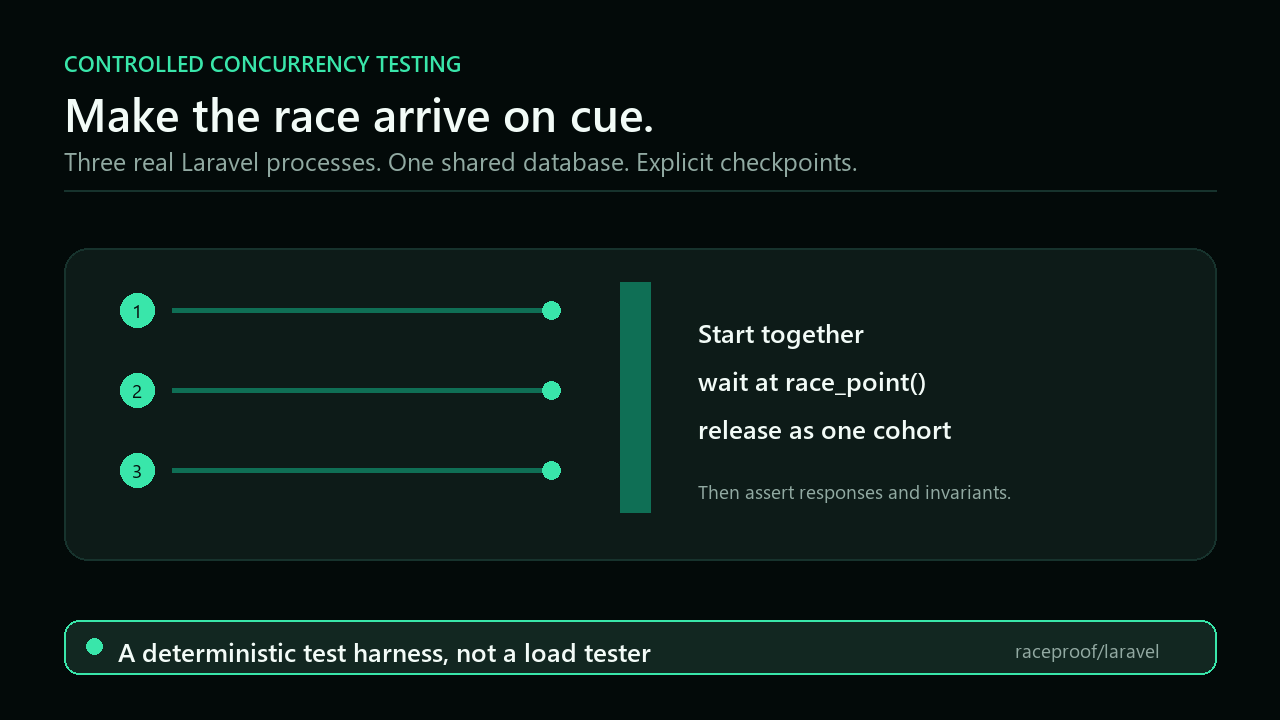 RaceProof reproducing broken overselling and verifying the atomic fix