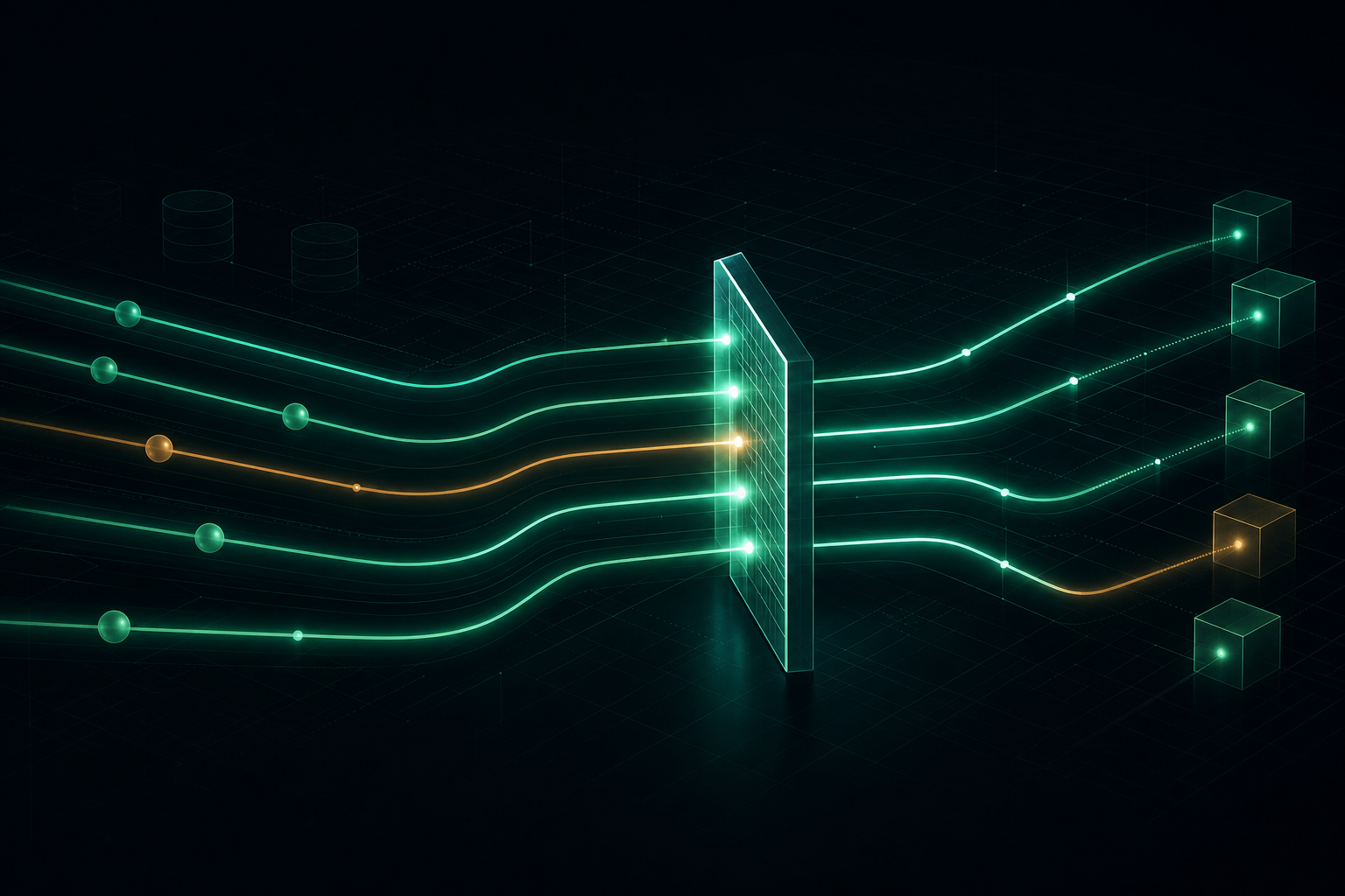 Concurrent request lanes meeting at a controlled barrier