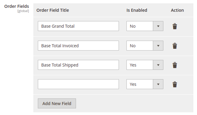 Stores Configuration Form