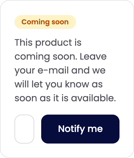 Storefront notify-me